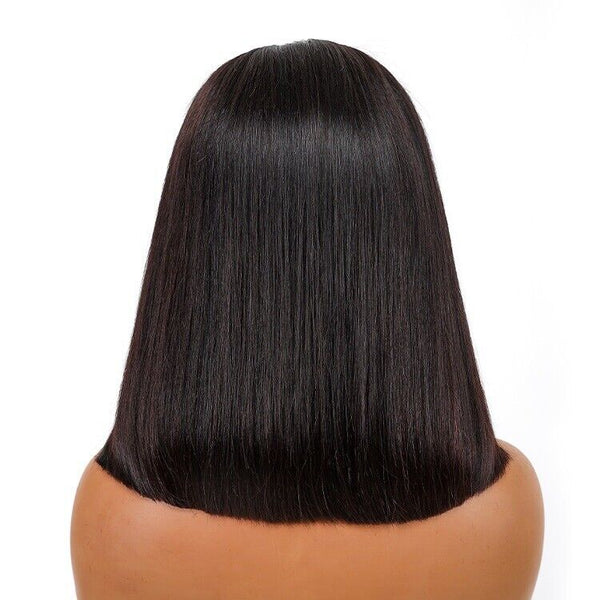 Chic Luxe Hair Short Bob With Bangs Wig — 5x5 Closure — Glueless