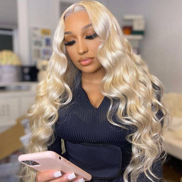 Chic Luxe Hair Full Wig Straight Wavy Lace Front Long 613 Blonde