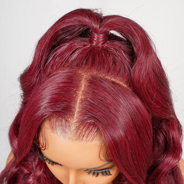 Chic Luxe Hair Glueless Pre-Styled Half Ponytail Wear Go Wavy Wig — 99j