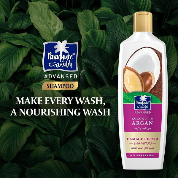 Parachute Advansed Coconut & Argan Damage Repair Shampoo — 340 ml