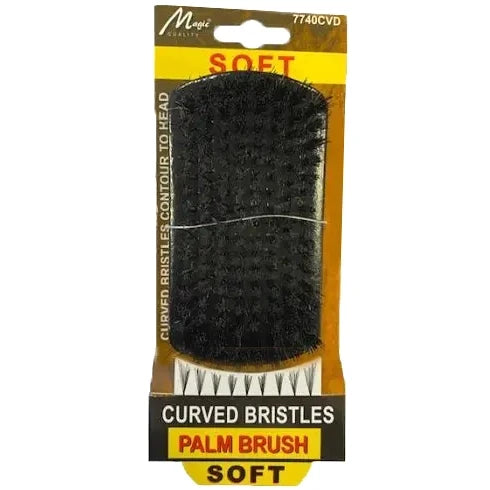 Magic Collection Curved Bristles Soft Palm Brush: Gentle Detangling & Wave Creation