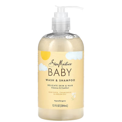 Shea Moisture Raw Shea Chamomile & Argan Oil BABY Wash & Shampoo — 13 oz