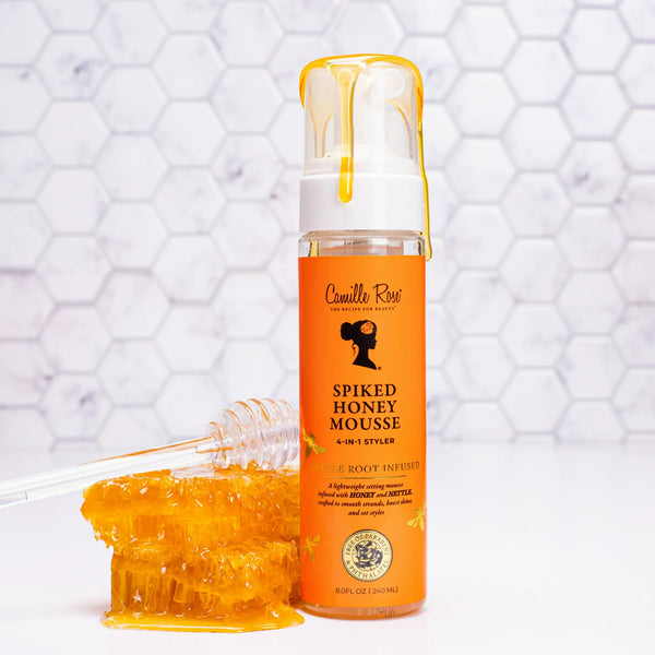 Camille Rose Spiked Honey Mousse 4 in 1 Styler Define, Hydrate & Style — 8 oz