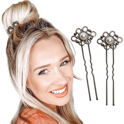 PONY-O Bun Pinz Decorative Hair Pins — Pack of 2