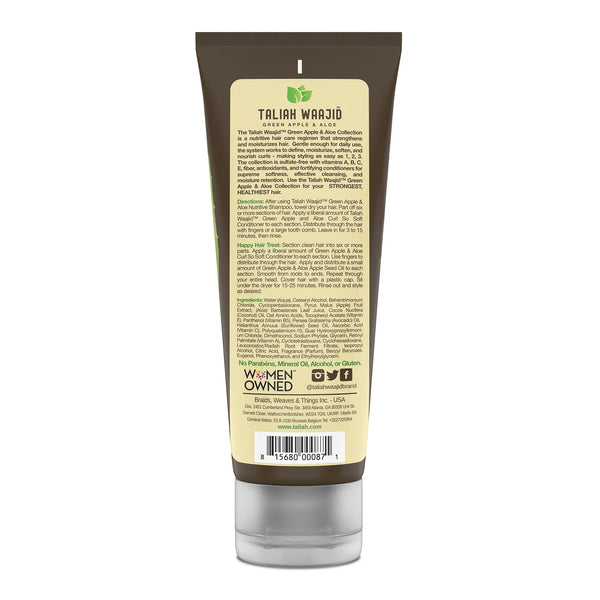 Taliah Waajid Green Apple & Aloe Nutrition Curl So Soft Conditioner Deeply Nourishes & Softens Curls for Wavy, Curly & Coily Hair — 10 oz