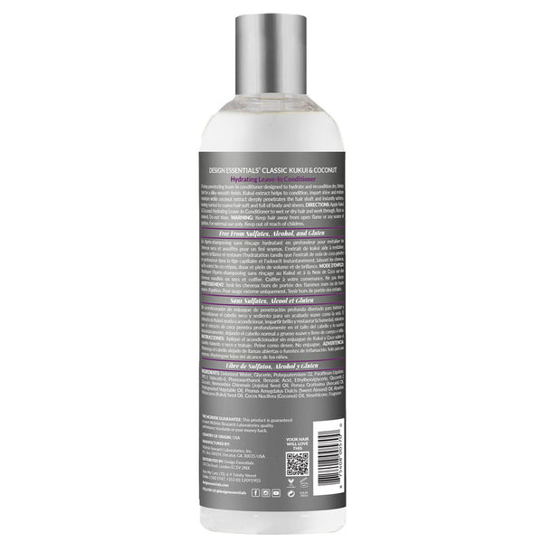 Design Essentials Kukui & Coconut Hydrating Leave-In Conditioner — 12 oz