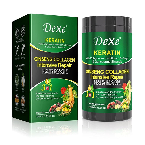 Dexe Keratin Ginseng Collagen Repair Hair Mask — 1000 ml