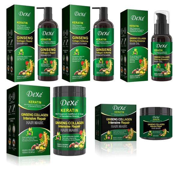 Dexe Keratin Ginseng Collagen Repair Hair Mask — 1000 ml