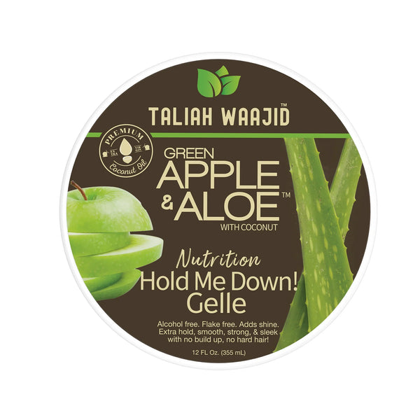 Taliah Waajid Green Apple & Aloe Nutrition Hold Me Down Gelle Strong Hold & Nourishment for All Hair Types — 12 oz