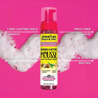 Jamaican Mango & Lime Braiding & Setting Mousse — 8 oz