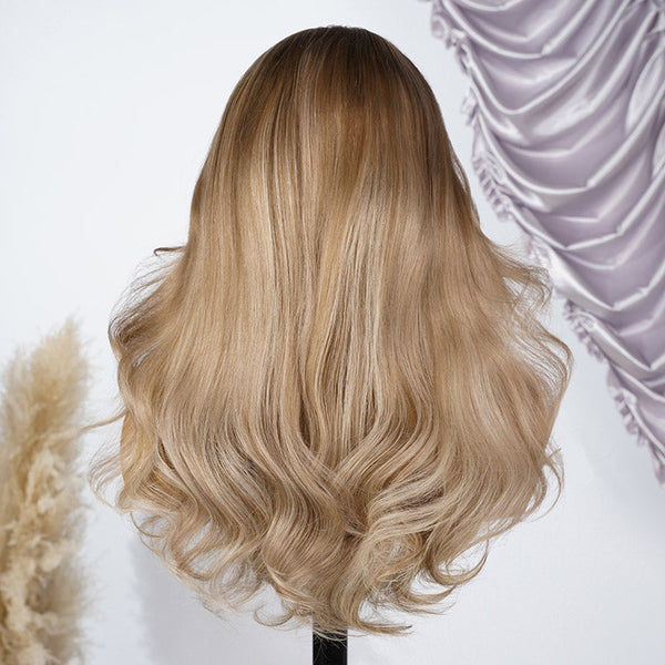 Chic Luxe Hair Ash Blonde Balayage Wig — Body Wave — 6x5 Lace