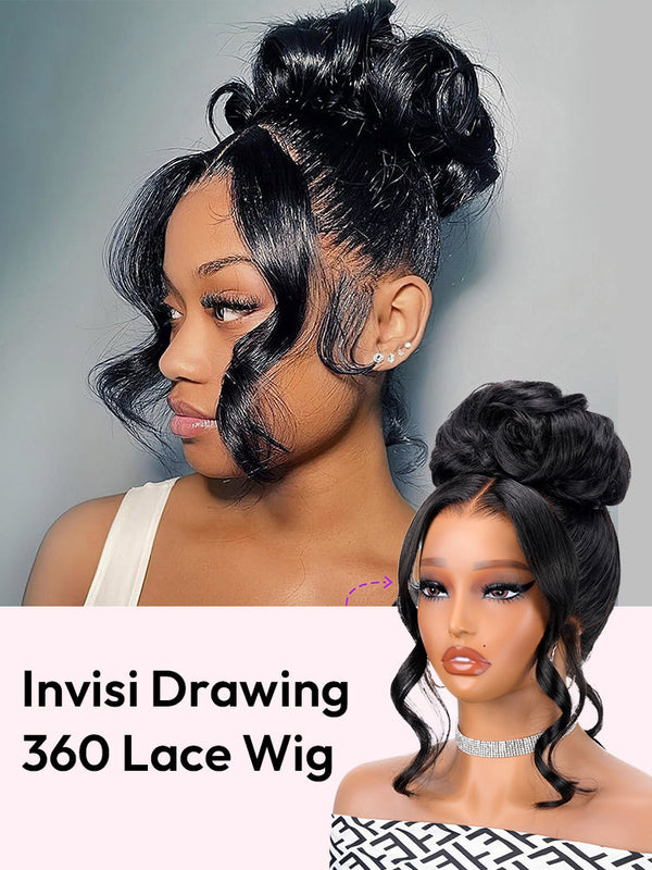 Chic Luxe Hair Body Wave Invisi Drawstring Snug Fit 360 Lace Wig — Pre-Max Throw On&Go
