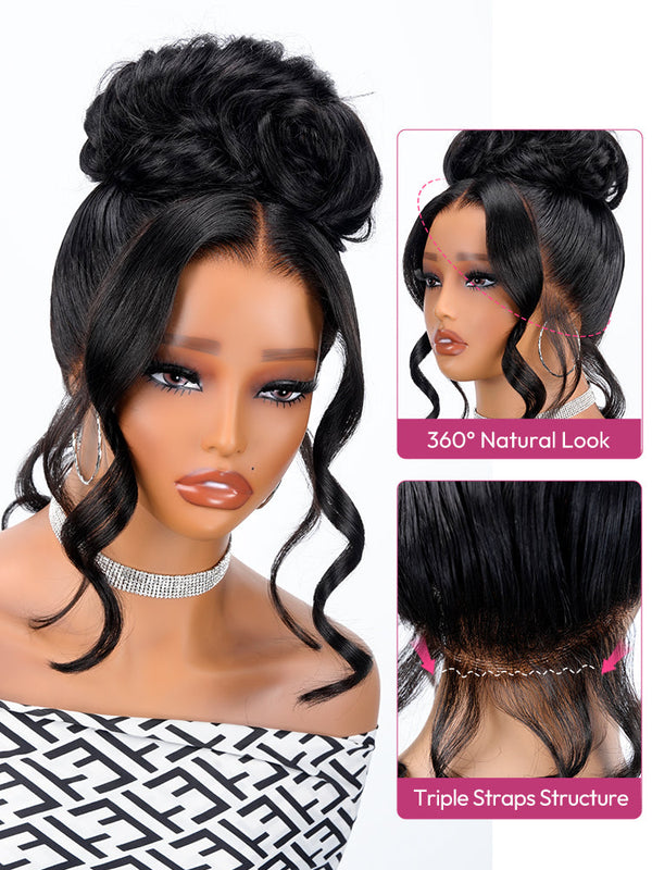 Chic Luxe Hair Body Wave Invisi Drawstring Snug Fit 360 Lace Wig — Pre-Max Throw On&Go