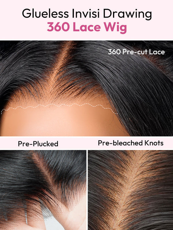 Chic Luxe Hair Body Wave Invisi Drawstring Snug Fit 360 Lace Wig — Pre-Max Throw On&Go