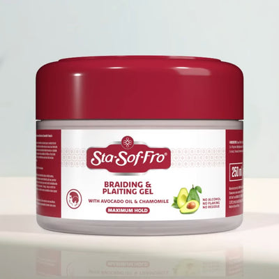 Sta Sof Fro Avocado Oil & Chamomile Braiding & Plaiting Gel - Smooth, Frizz-Free Hold & Shine for Braids & Plaits — 250 ml
