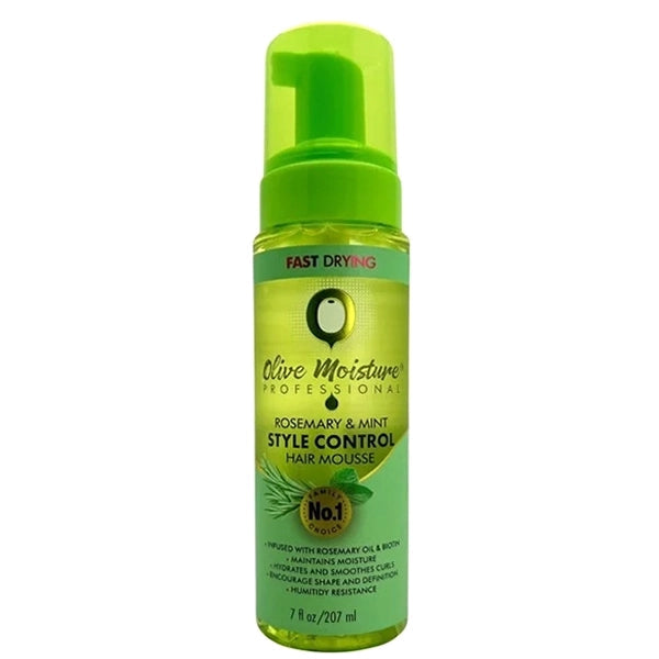 Olive Moisture Rosemary & Mint Style Control Hair Mousse Defines Curls, Boosts Volume & Frizz Control — 207 ml