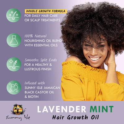 Sunny Isle Lavender Mint Hair & Strong Roots Oil — 118.3 ml