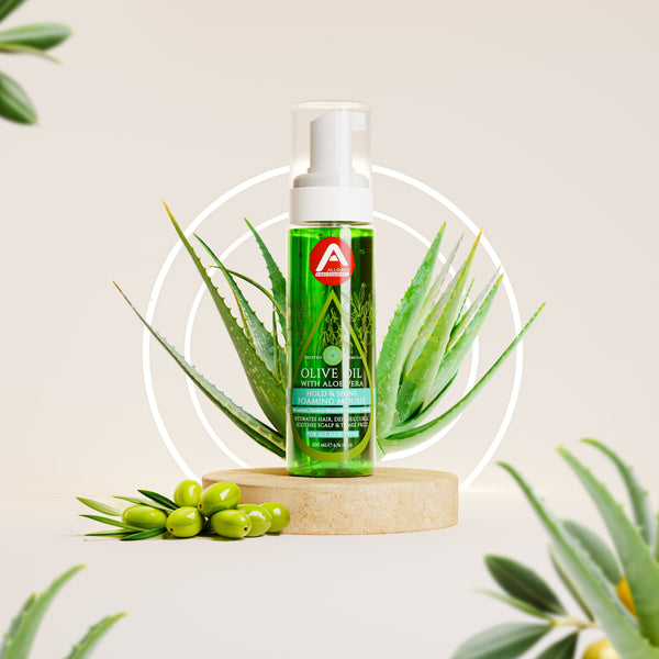 Allored Professional Olive Oil & Aloe Vera Foaming Mousse for Curly, Coily & Wavy Hair — 200 ml