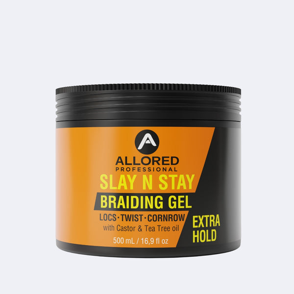 Allored Professional Slay N Stay Braiding Gel with Castor & Tea Tree Oil Extra Hold — 500 ml