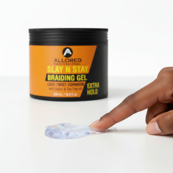 Allored Professional Slay N Stay Braiding Gel with Castor & Tea Tree Oil Extra Hold — 500 ml