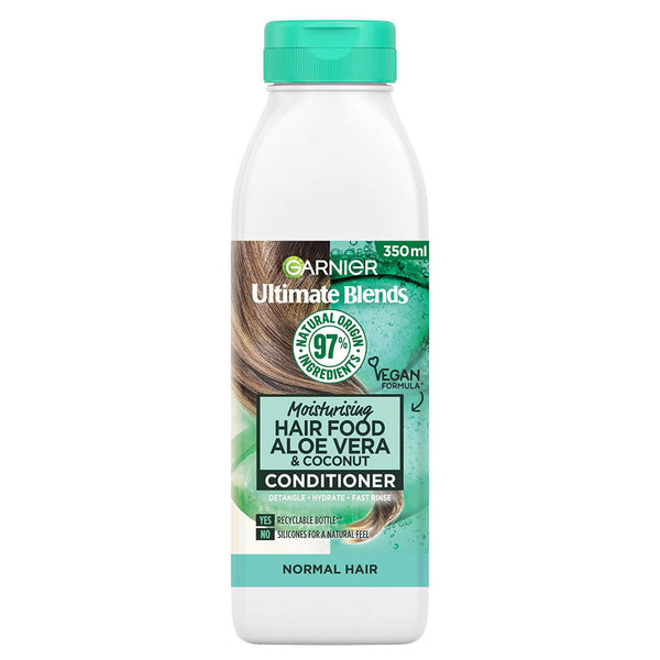 Garnier Hair Food Aloe Vera & Coconut Conditioner, Hydrating & Detangling for Dry, Normal to Thirsty Hair — 350 ml