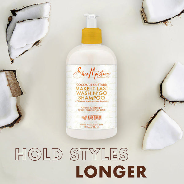 Shea Moisture Coconut Custard Wash N'Go Shampoo — 13 oz