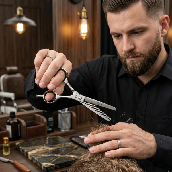 Viva Haircut & Thinning Scissors Set - Silver 6.5 Inch