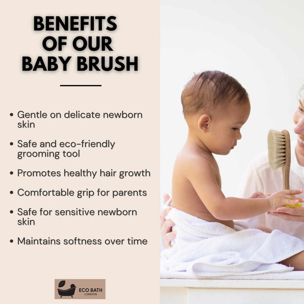 Eco Bath Goat-Bristle Baby Hair Brush