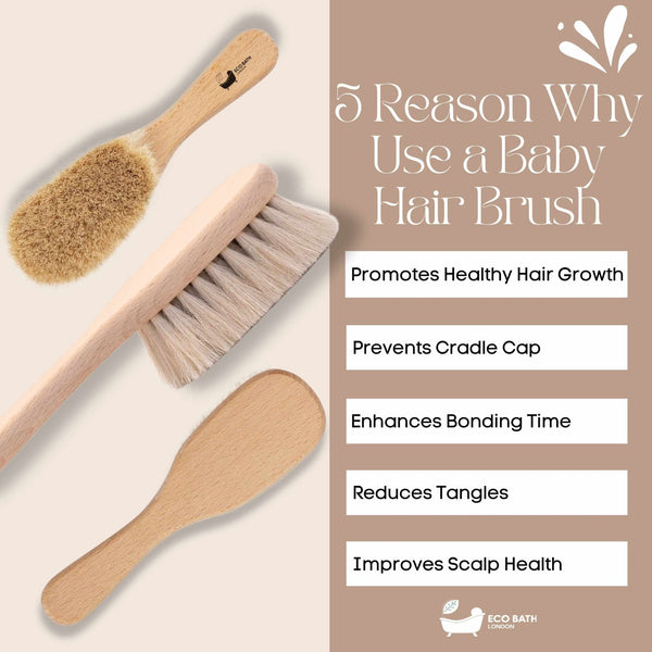 Eco Bath Goat-Bristle Baby Hair Brush