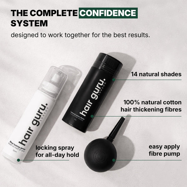 Hair Guru London Hair Fibres Starter Set Bundle