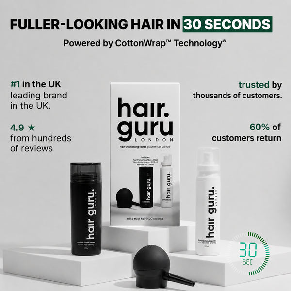 Hair Guru London Hair Fibres Starter Set Bundle