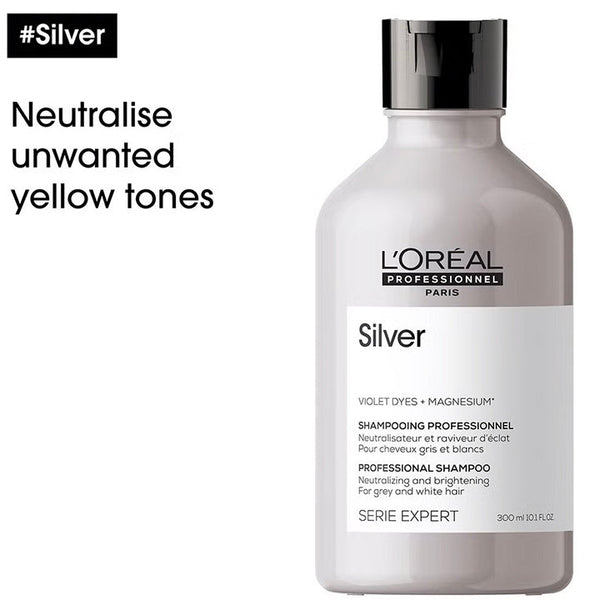 L'Oréal Professionnel Serié Expert Silver Shampoo Neutralises Yellow Tones & Brightens — 300 ml