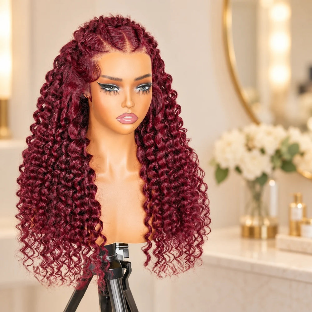 Chic Luxe Hair original style photograph on a neutral dressing-room background.