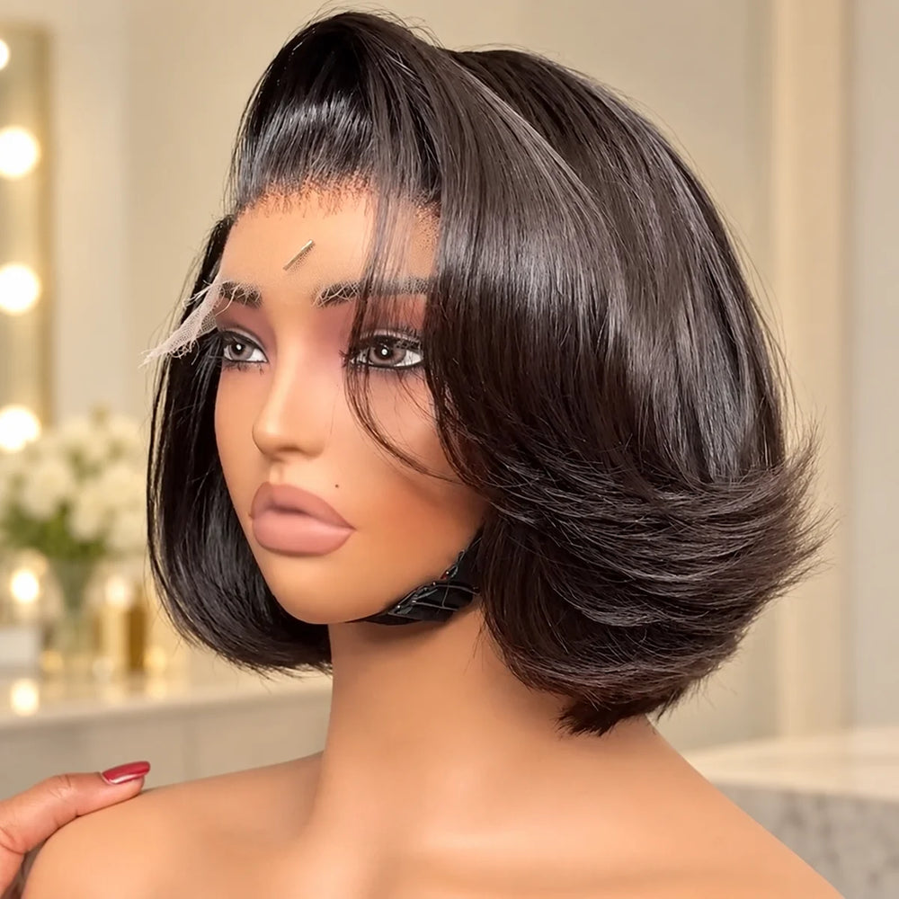 Chic Luxe Hair original style photograph on a neutral dressing-room background.