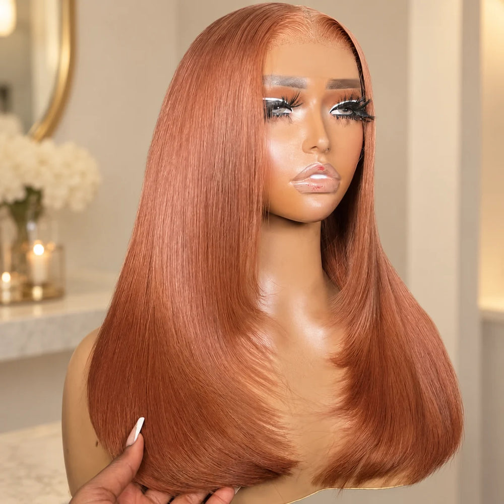 Chic Luxe Hair original style photograph on a neutral dressing-room background.