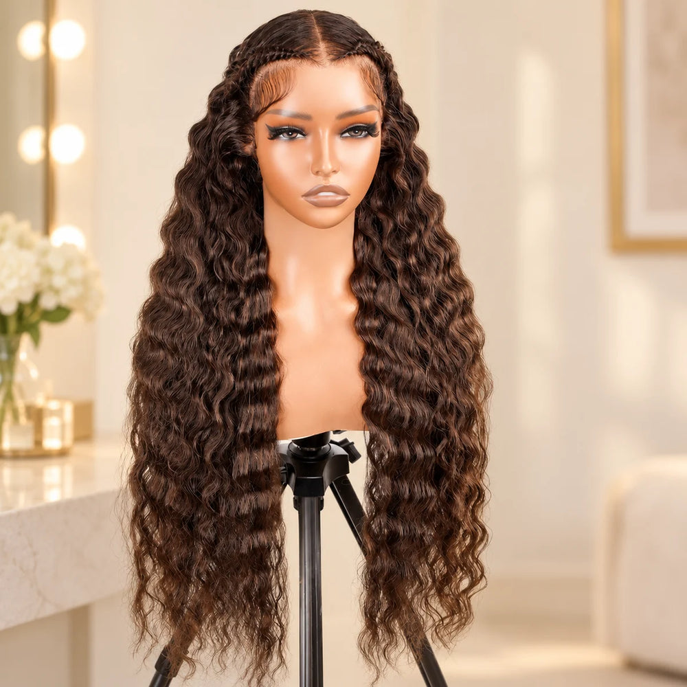 Chic Luxe Hair original style photograph on a neutral dressing-room background.