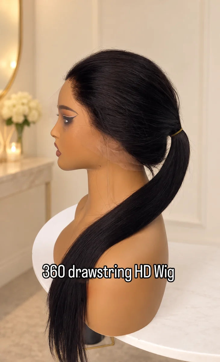 Chic Luxe Hair original style photograph on a neutral dressing-room background.