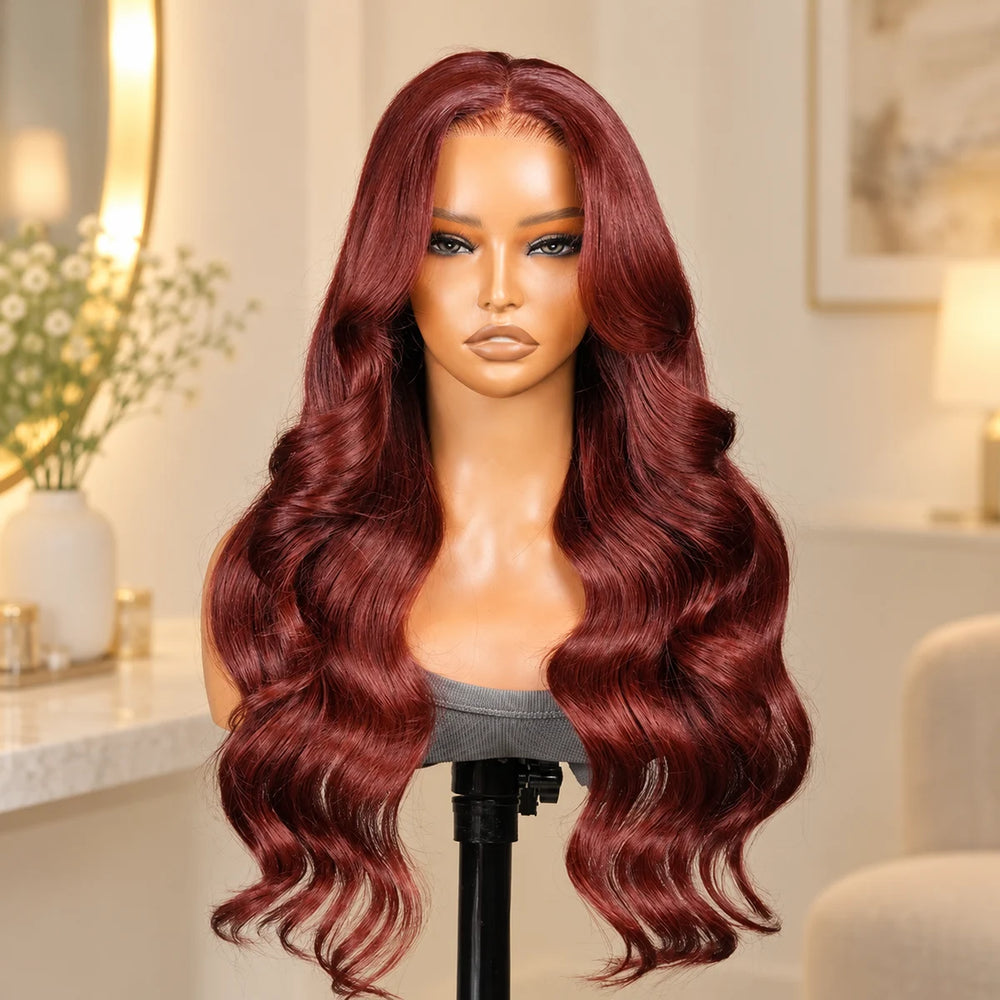 Chic Luxe Hair original style photograph on a neutral dressing-room background.