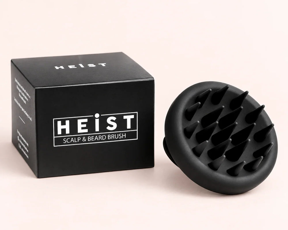 Heist Silicone Scalp and Beard Brush — studio product photograph