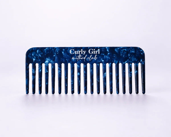 Wide-Tooth Acetate Comb – Blue — studio product photograph