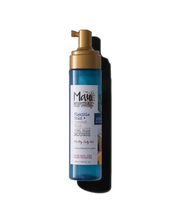 Maui Moisture Flexible Hold + Coconut Milk Curl Foam Mousse Lightweight Definition for Curls — 251 ml