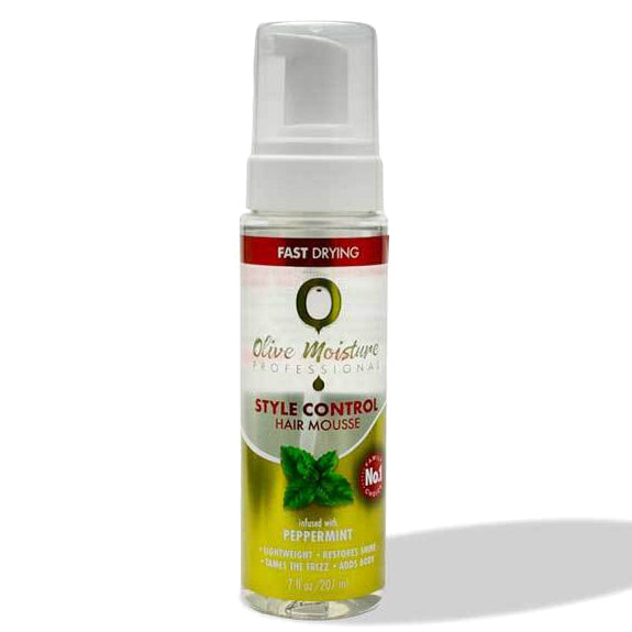 Olive Moisture Style Control Hair Mousse Strong Hold & Frizz Control — 7 oz