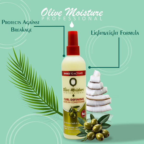 Olive Moisture Curl Defining Leave-In Conditioner for Frizz-Free, Hydrated Curls — 250 ml