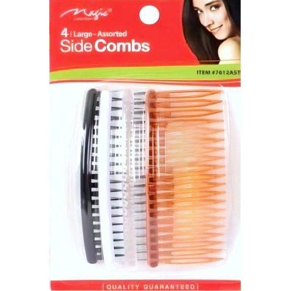 Magic Collection 4 Large Side Combs (no.7612AST)