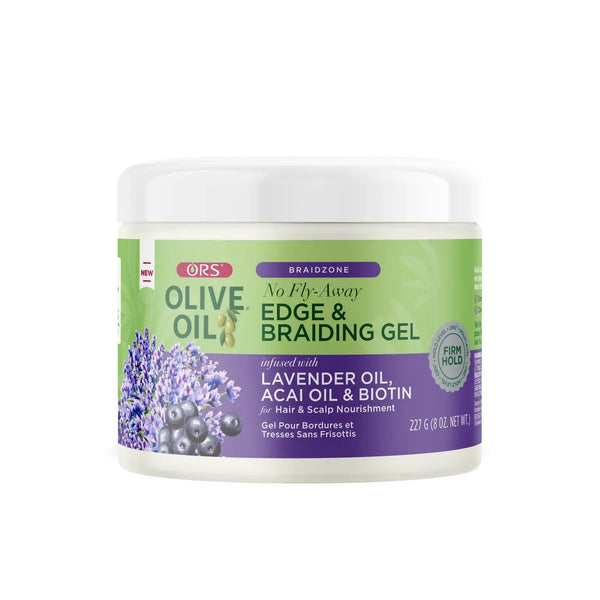 ORS Olive Oil Braidzone No Fly-Away Edge & Braiding Gel — 227 g