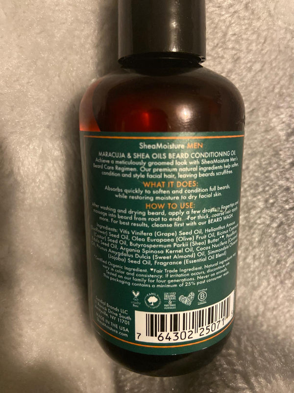 Shea Moisture Maracuja & Shea Beard Oil - Soften & Condition — 3.2 oz