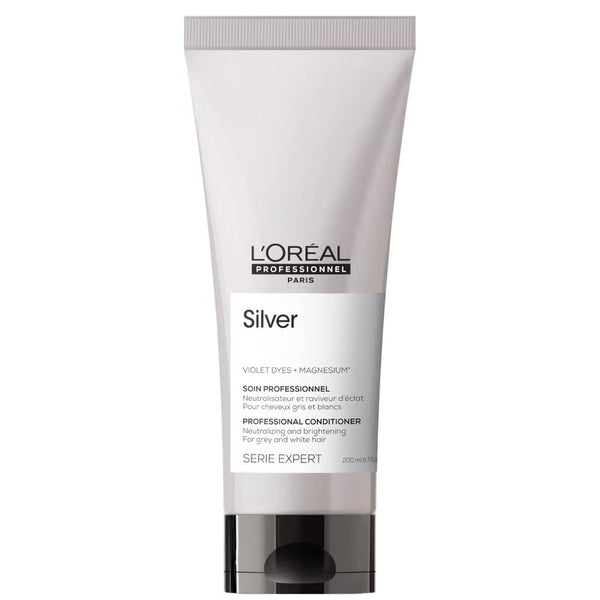 L'Oréal Professionnel Serié Expert Silver Conditioner Neutralising Brassy Tones & Enhancing Shine for Blonde & Silver Hair — 200 ml