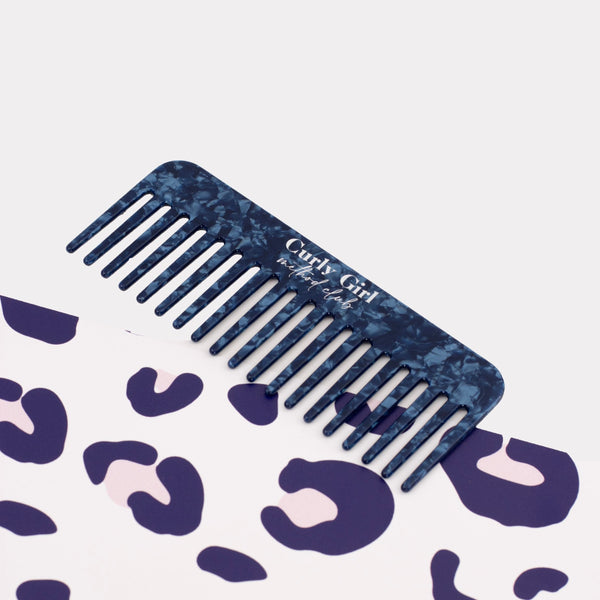Wide-Tooth Acetate Comb – Blue