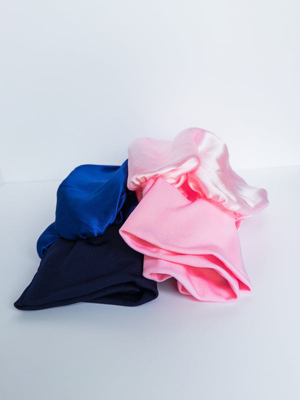 Satin Sleep Cap with Wide Band