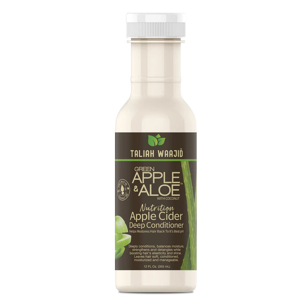 Taliah Waajid Green Apple & Aloe Apple Cider Deep Conditioner Moisture Balance for Dry, Frizzy Hair — 12 oz
